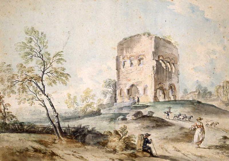 Le temple de Janus à Autun, Jean-Baptiste Lallemand, 18e siècle