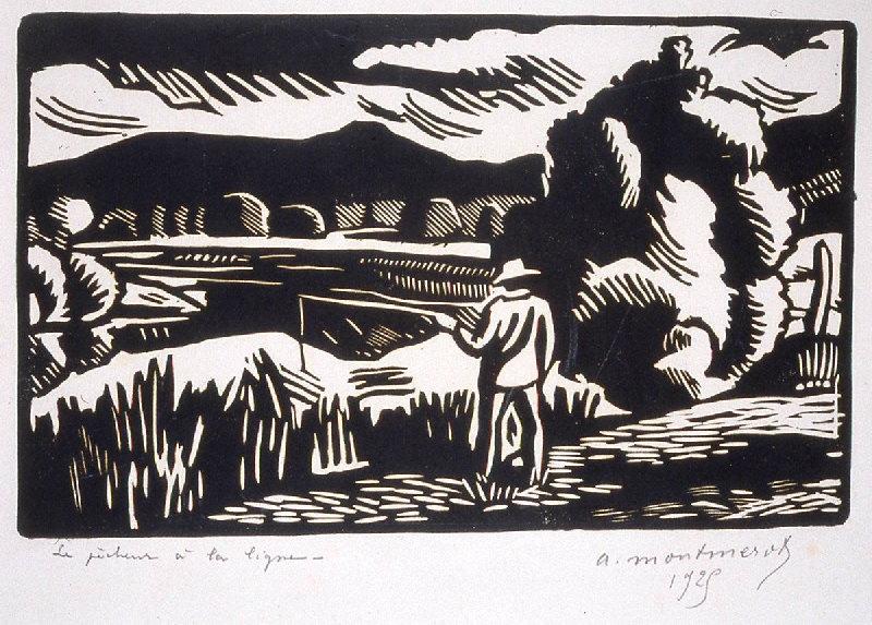 Le pêcheur à la ligne, Albert Montmerot, 1925