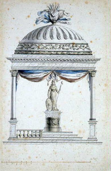 Projet de décoration pour l'Autel de la Patrie, Marc Joubert, 1796