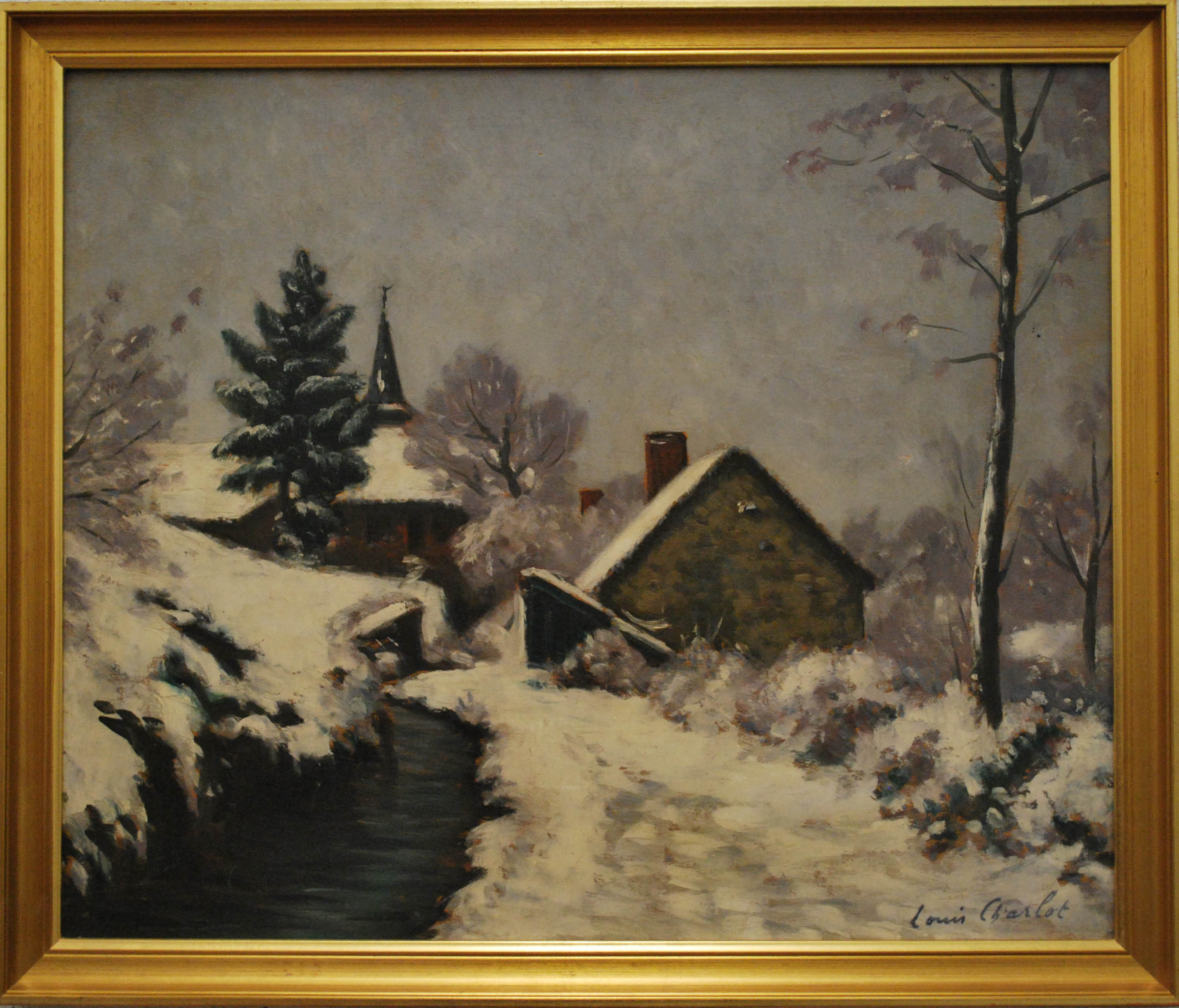 Le ruisseau sous la neige, Louis Charlot, 1ère moitié 20e siècle