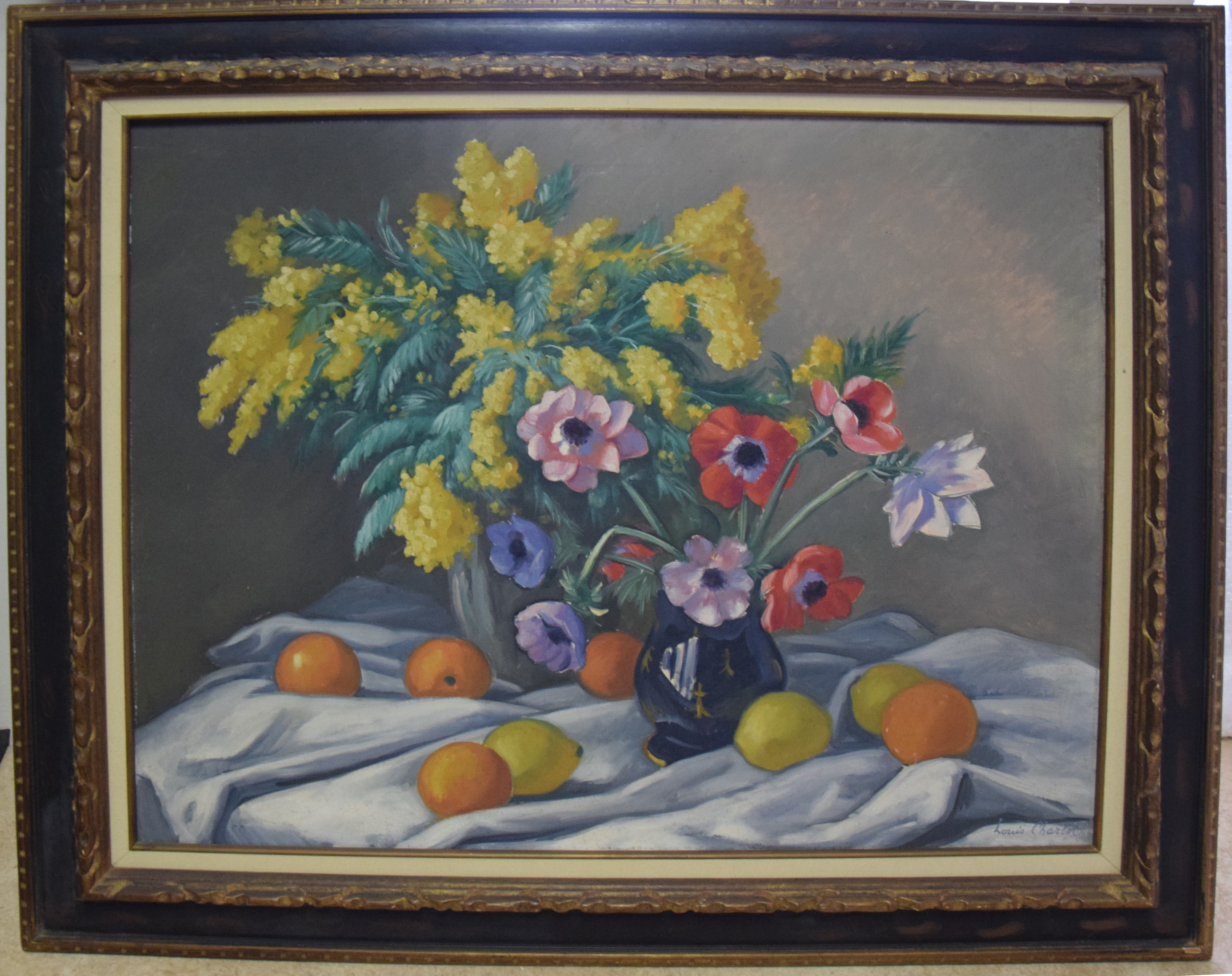 Nature morte au mimosa, Louis Charlot, 1ère moitié 20e siècle