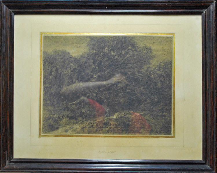 Soldat entrant dans une forêt, Jean-Baptiste Guignet, 19e siècle
