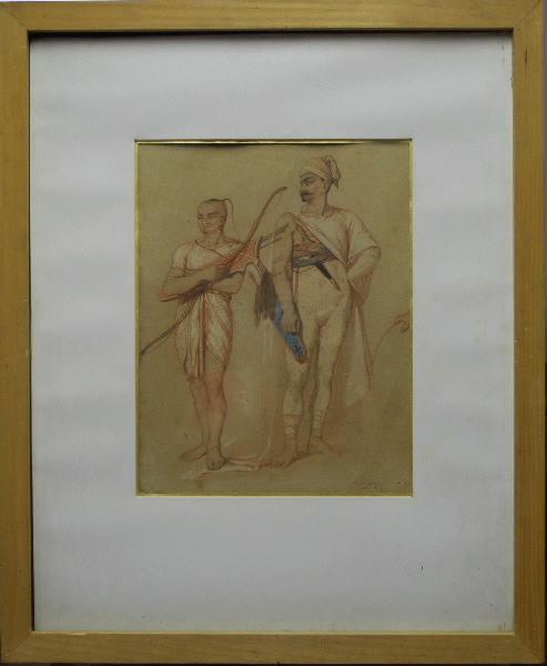 Etude de deux personnages, Jean-Baptiste Guignet, 1840