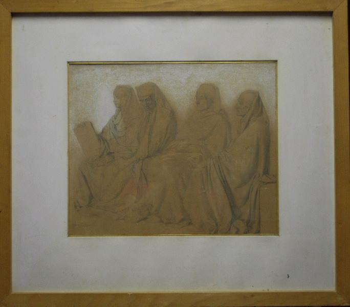 Etude de prêtres égyptiens, Jean-Baptiste Guignet, 1845