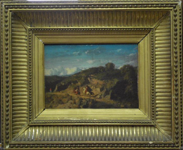 Paysage aux cavaliers, Jean-Baptiste Guignet, 19e siècle