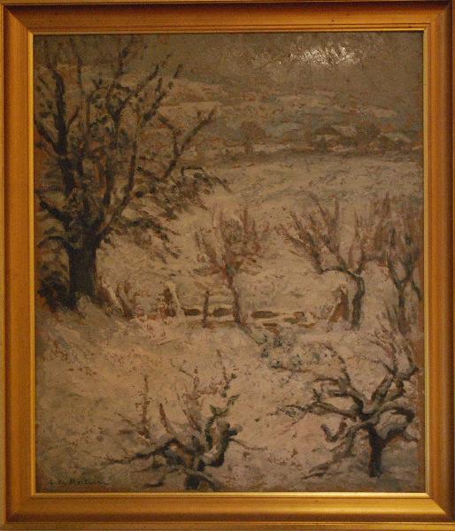 Neige et givre en Morvan, Etienne de Martenne, 4e quart 19e siècle, 1er quart 20e siècle