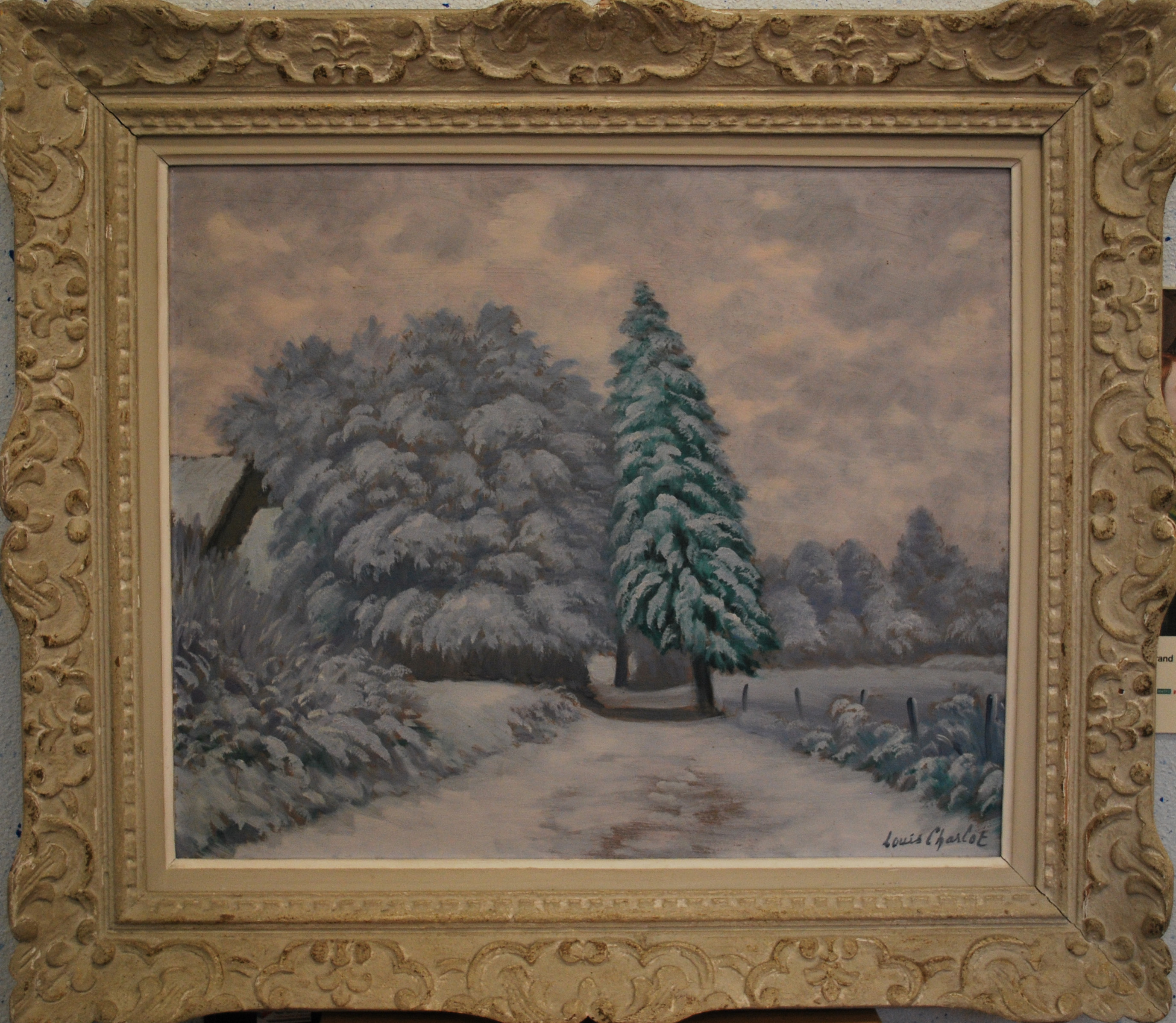 Paysage sous la neige, Louis Charlot, 1ère moitié 20e siècle