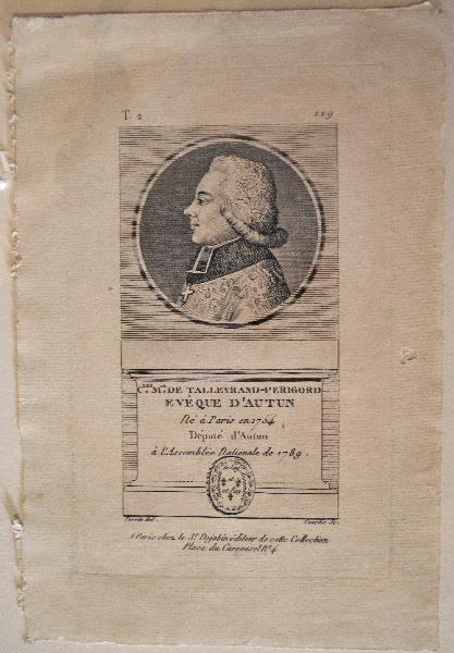 Portrait de Talleyrand-Périgord, Wilbrode Nicolas Magloire Courbe, 1789,1790