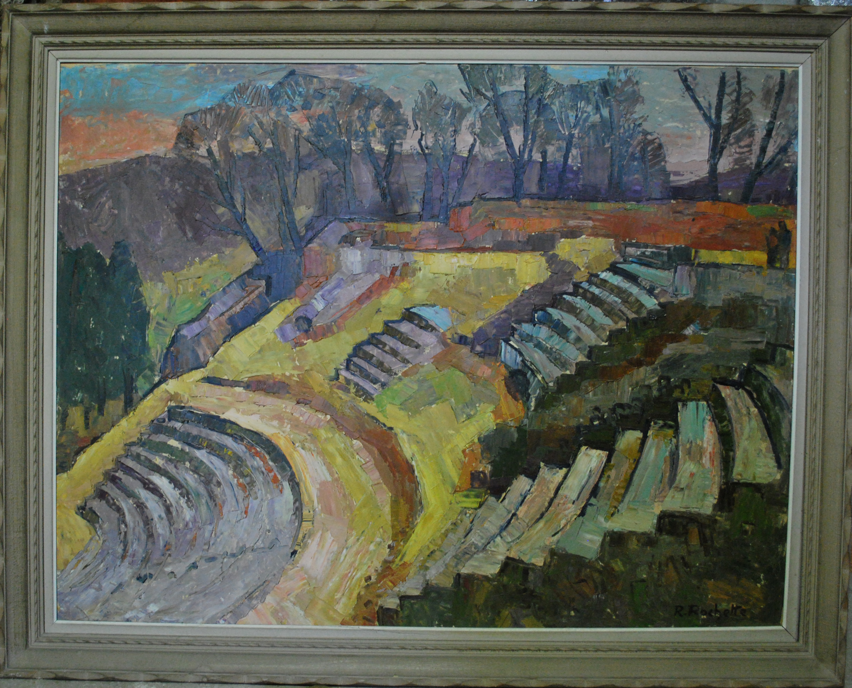 Vue du théâtre romain à Autun, Raymond Rochette, 1962
