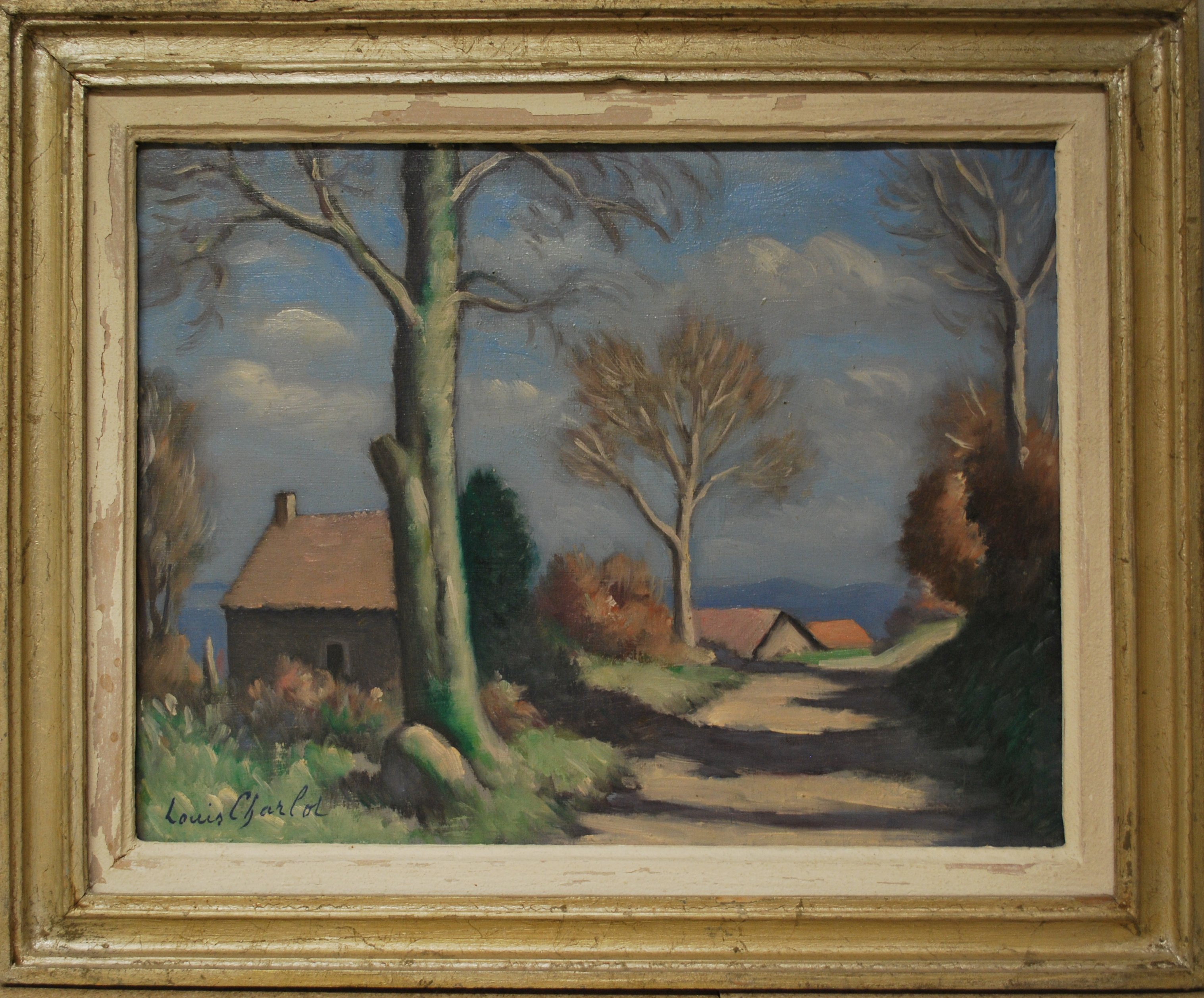 Fermes au bord d'un chemin, Louis Charlot, 1ère moitié 20e siècle