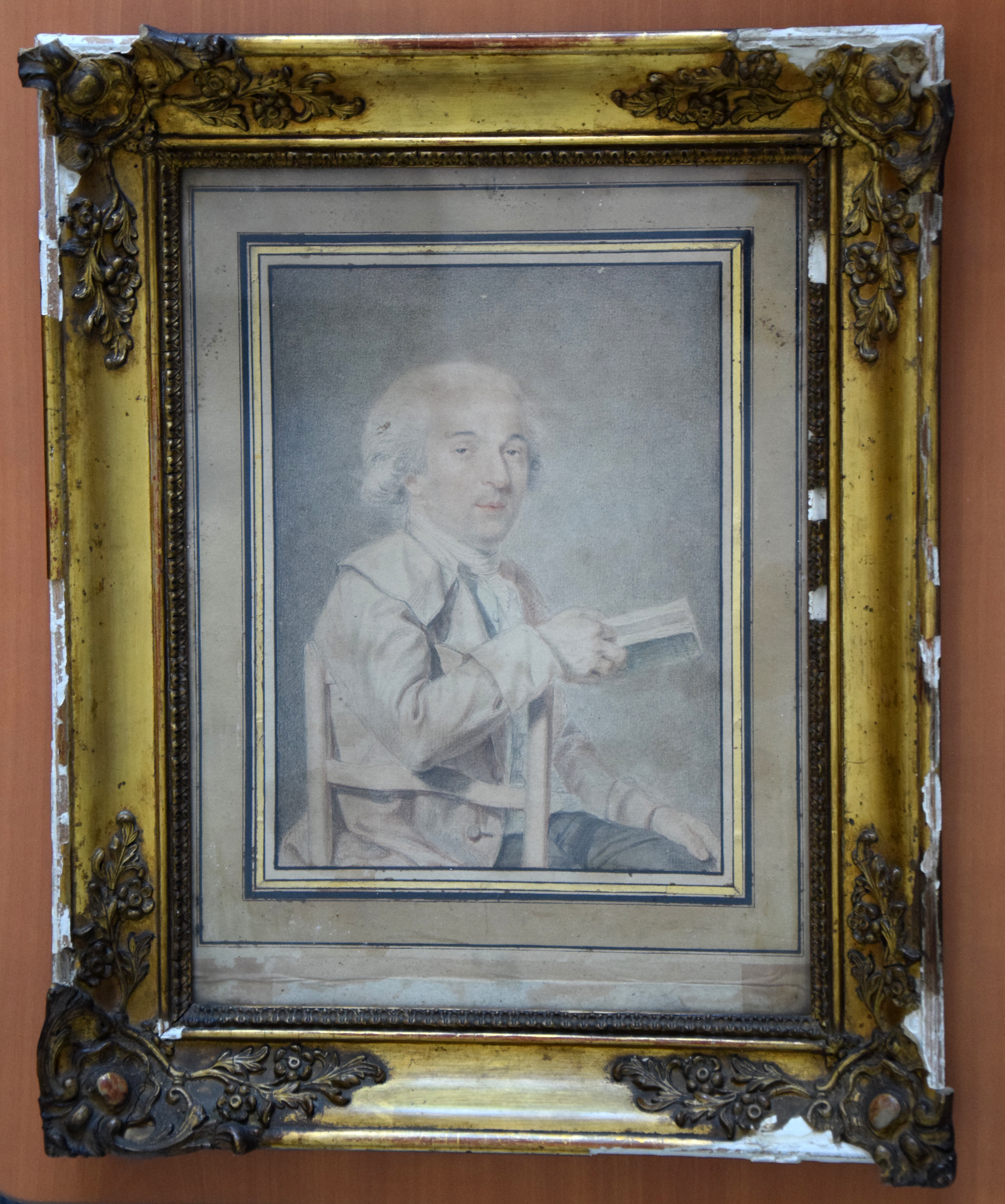 Portrait de Mr Armand, un livre à la main, Pierre Jouffroy, 1786