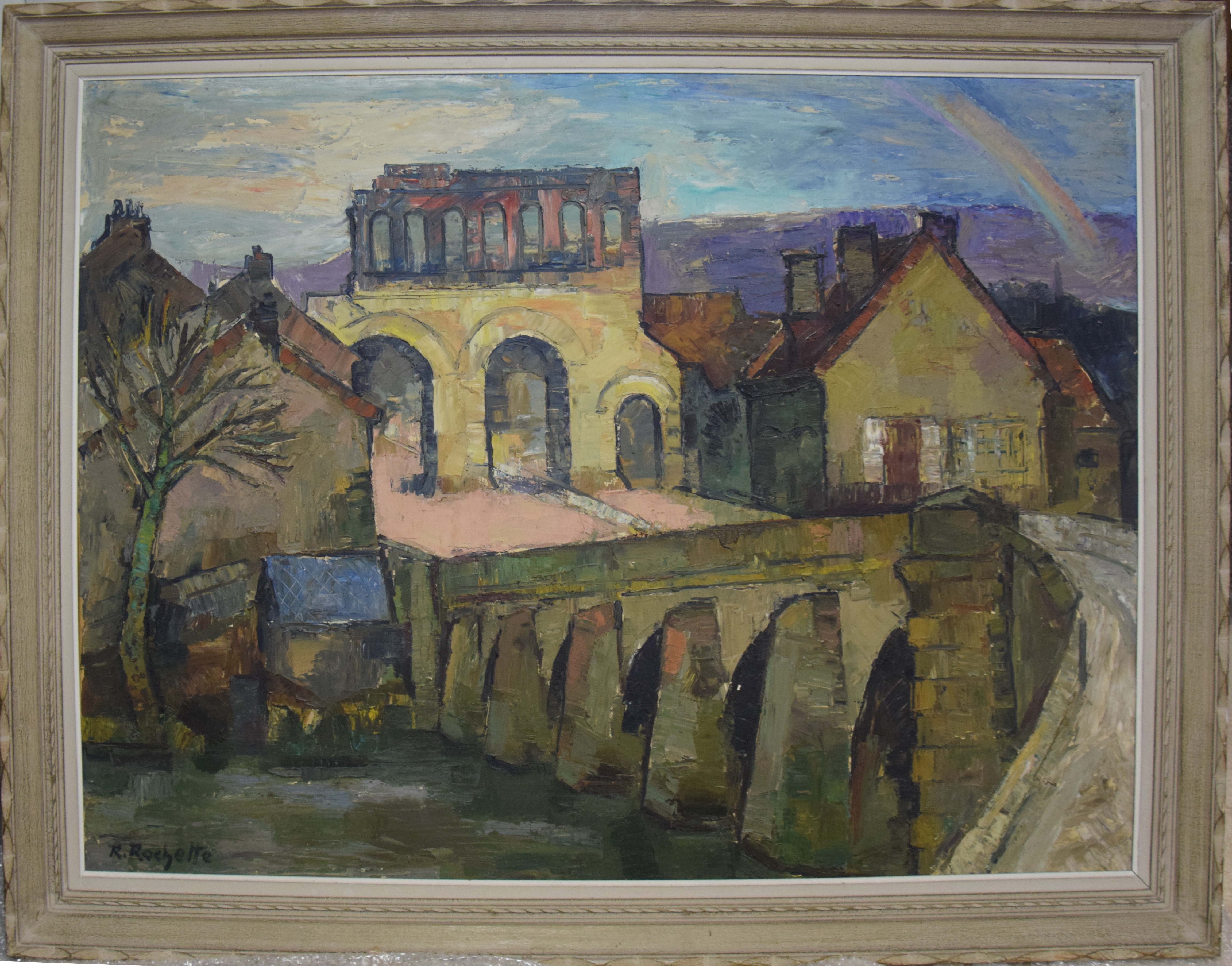 La porte et le pont d'Arroux à Autun, Raymond Rochette, 20e siècle