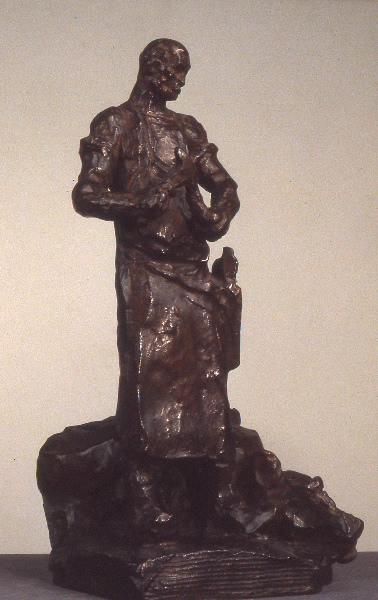 Tueur aiguisant son couteau ; L'affûteur, Aimé Jules Dalou, 1889,1898,1910