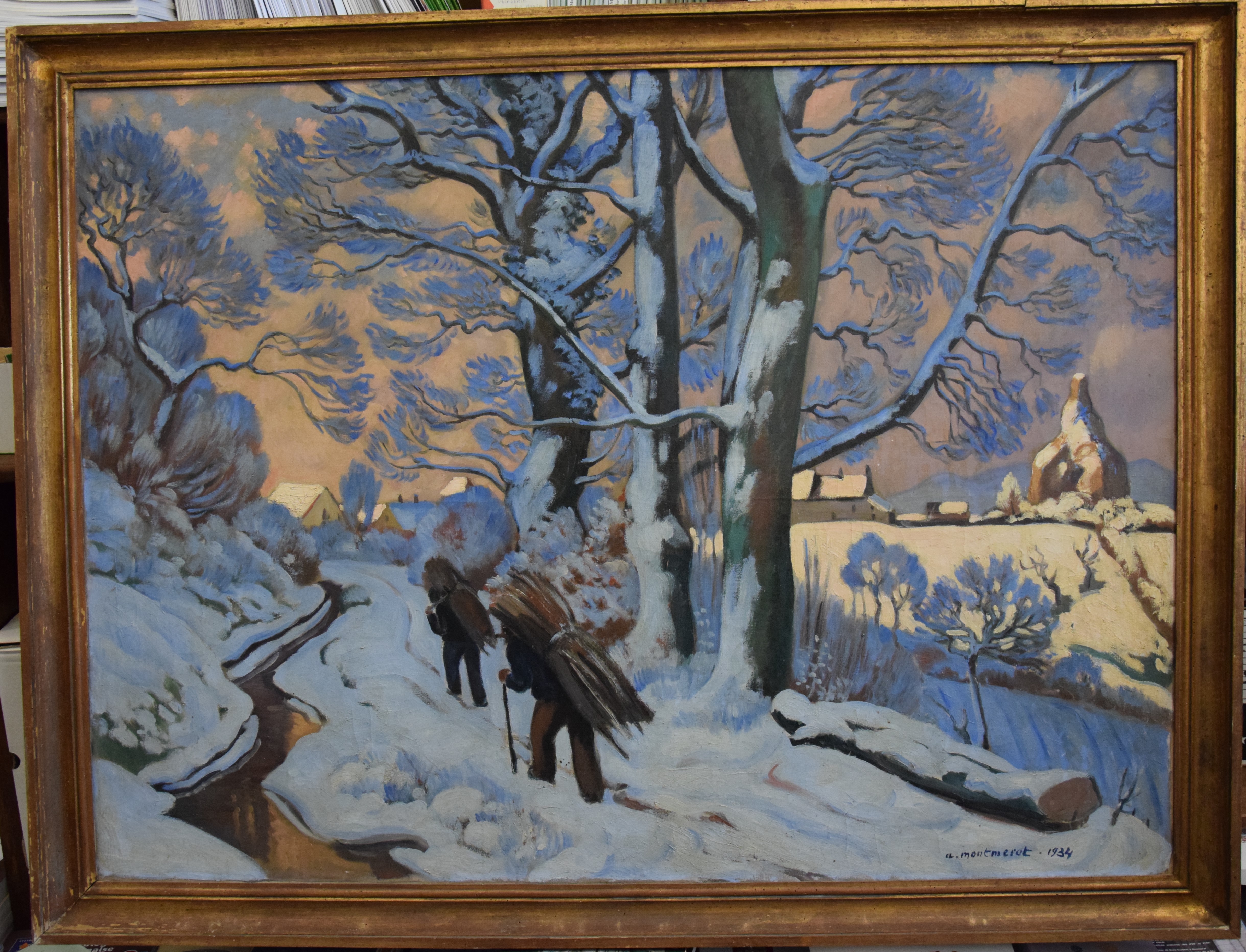 Neige à Couhard, Albert Montmerot, 1934