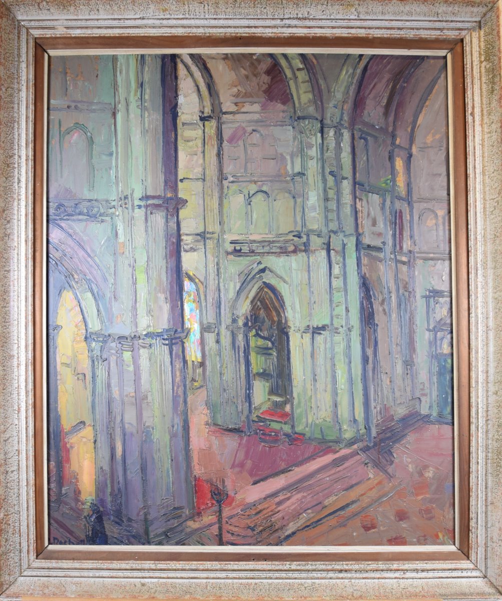 Intérieur d'église, Raymond Rochette, 1964
