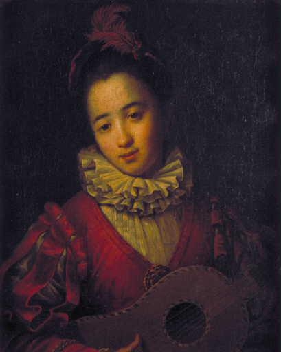 Femme jouant de la guitare_0