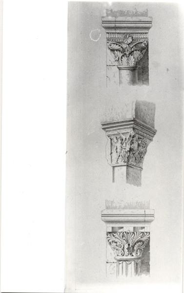 Chapiteaux et bases de colonnes du narthex du Vieux Saint-Vincent (Mâcon) Salon de 1891 ?_0