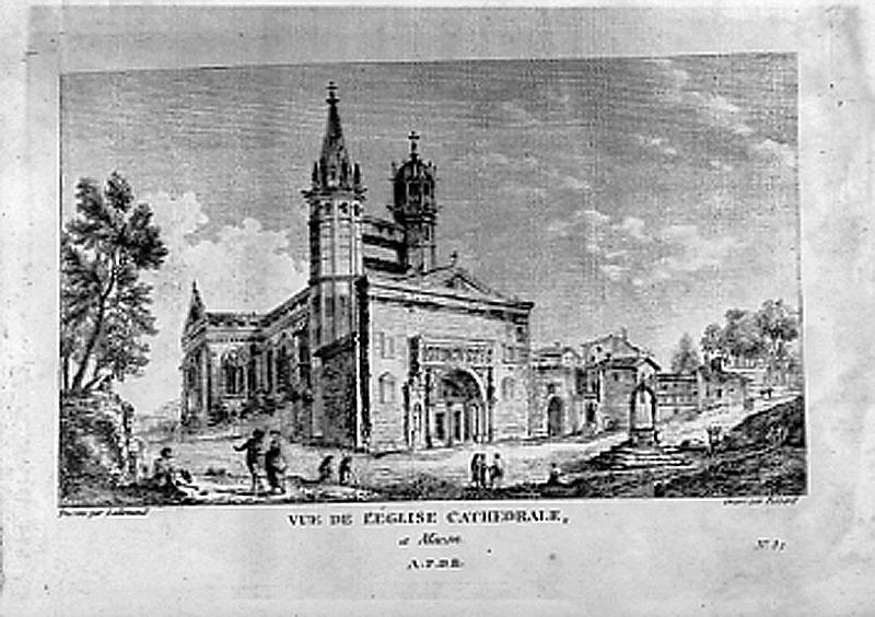 Vue de l'Eglise cathédrale de Mâcon, Jean-Baptiste Lallemand, 1780 vers