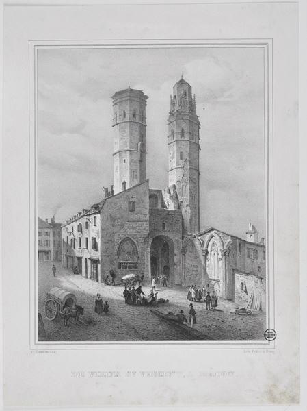 Le Vieux Saint-Vincent à Mâcon, Victor Cassien, 1842
