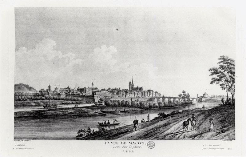 IIe. vue de Mâcon, prise dans la plaine, Jean-Baptiste Lallemand, 1780