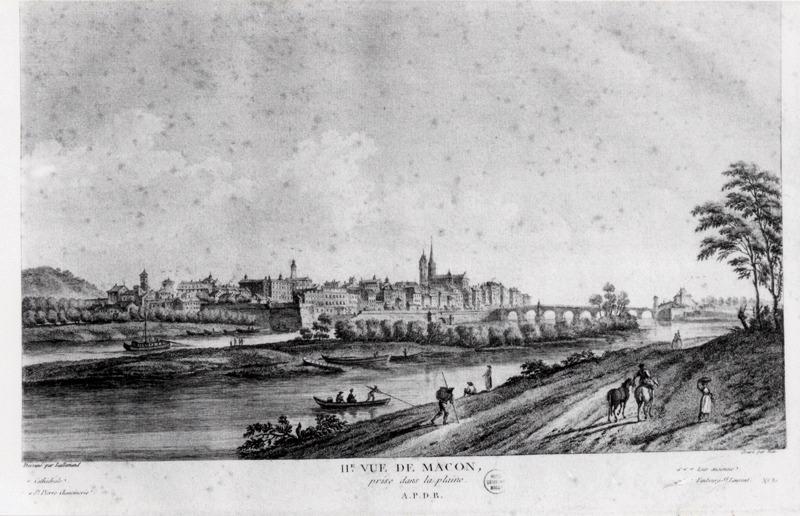 IIe. vue de Mâcon, prise dans la plaine, Jean-Baptiste Lallemand, 1780