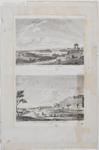 Vues de la Porte St Laurent et du Palais Montrevel (détail dans description analytique ), Jean-Baptiste Lallemand, 1790