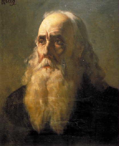 Tête de vieillard, Edouard Krug, 4e quart 19e siècle