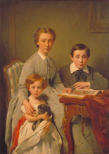Portrait de la famille de Beaussier (Louise de Beaussier, Baronne du Teil, le comte et le vicomte de Beaussier.)_0