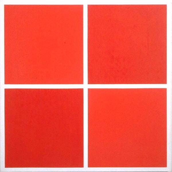 Quatre Carrés : 50 % rouge clair, 50 % rouge foncé_0