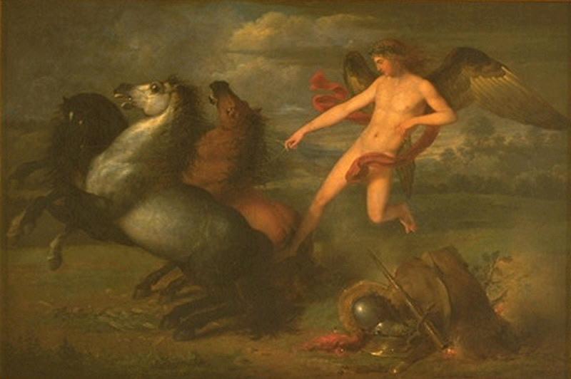Le Génie de la Paix arrêtant les chevaux de Mars, Bénigne Gagneraux, 1791