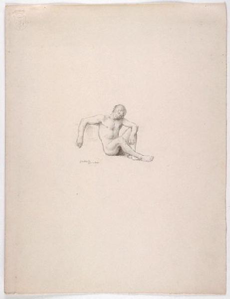 Etude d'homme nu, Gaston Bussière, 4e quart 19e siècle, 1er quart 20e siècle