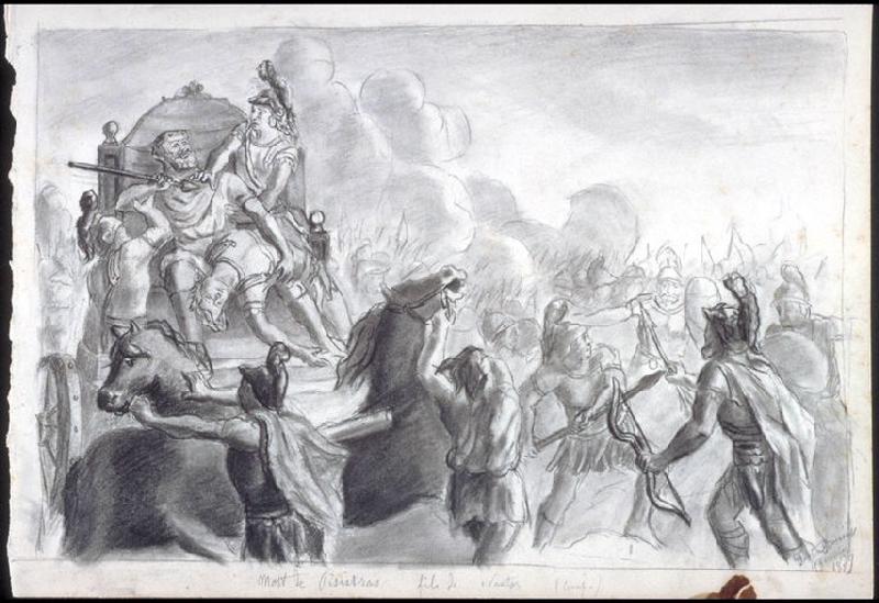 Mort de Pisistrate, fils de Nestor (Odyssée d'Homère. Chant III) ; Etude d'homme nu (Verso de l'oeuvre)_0