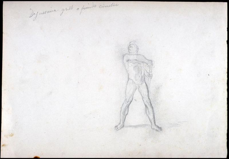 Mort de Pisistrate, fils de Nestor (Odyssée d'Homère. Chant III) ; Etude d'homme nu (Verso de l'oeuvre)_1