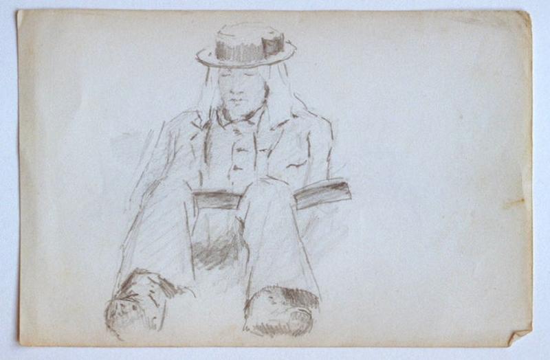 Homme assis somnolant, Gaston Bussière, 1880 vers