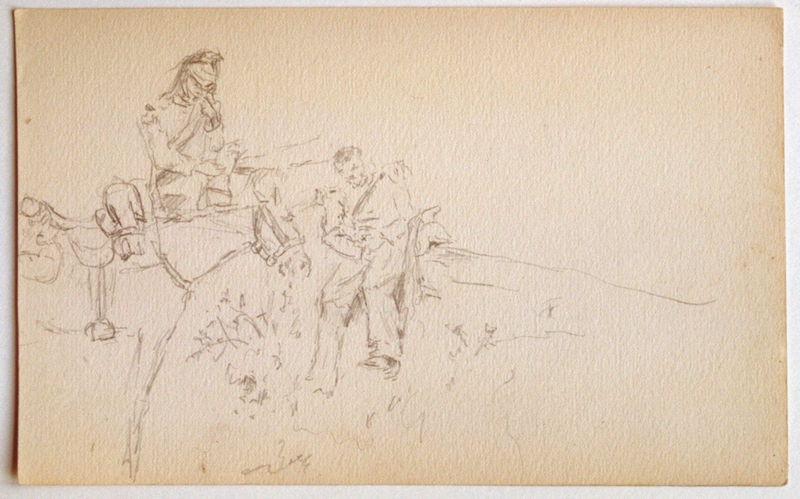 Deux soldats en campagne, Gaston Bussière, 1880 vers