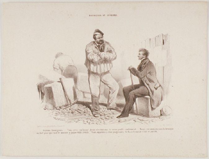Bourgeois et ouvriers, Jean-Pierre Moynet, 19e siècle, 19e siècle