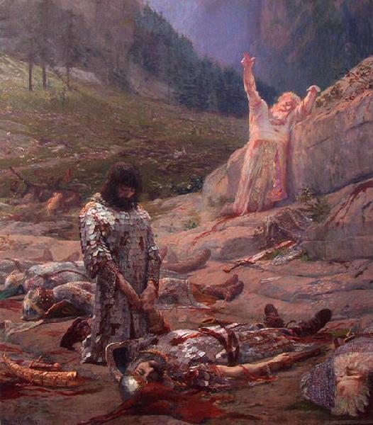 La Mort des Preux, Gaston Bussière, 4e quart 19e siècle, 1er quart 20e siècle