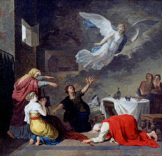 L'Ange Raphaël disparaissant au milieu de la famille de Tobie_0