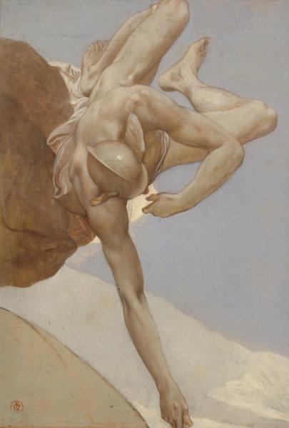 Mercure (Etude pour un plafond) (Etude pour le plafond de l'hôtel Edouard André, actuel musée Jacquemart-André, à Paris), Pierre Victor Galland, 1875