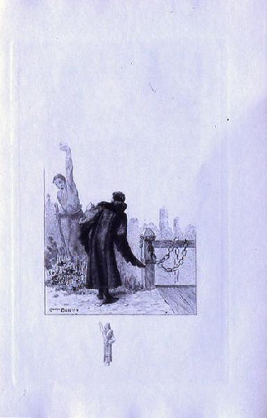 Saint Julien l'Hospitalier, chapitre 01 - Le mendiant apparaît au père de Julien (tirage noir)_0