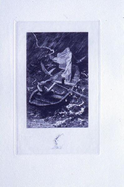 Saint Julien l'Hospitalier, chapitre 03 - Le lépreux se tenait debout à l'arrière (tirage bleu)_0