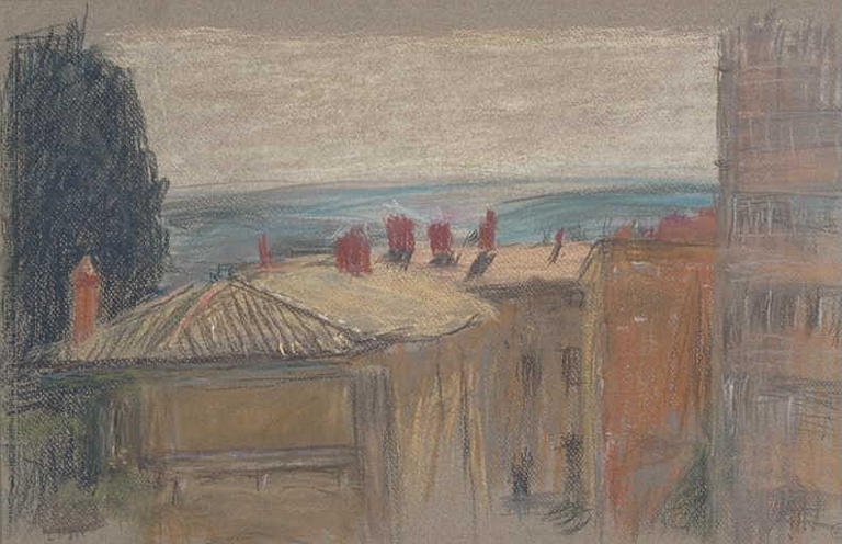 Les toits de la place de la Baille, Louis Thibaudet, 1980