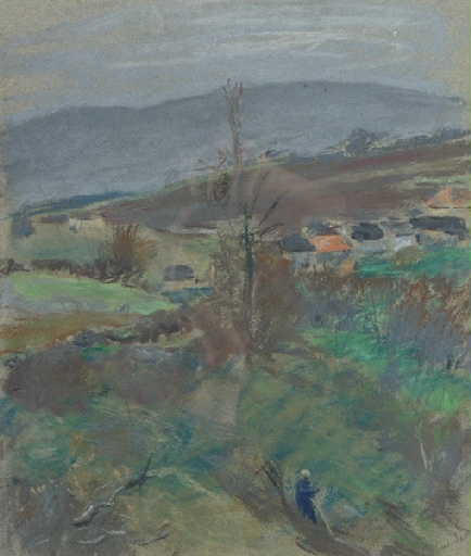 Paysage à Ozenay, Louis Thibaudet, 20e siècle