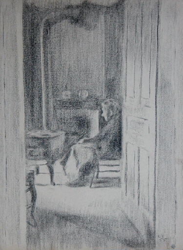 La mère de l'artiste chez elle, Louis Thibaudet, 1955