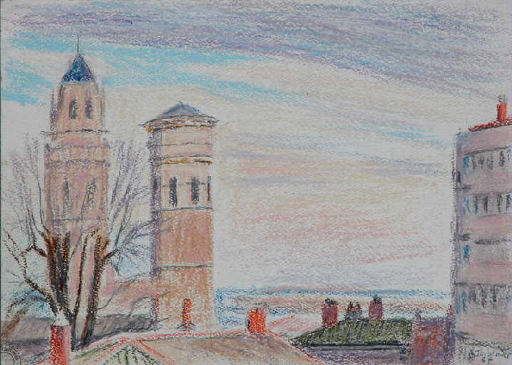 Vue des tours du Vieux Saint-Vincent, Louis Thibaudet, 1967