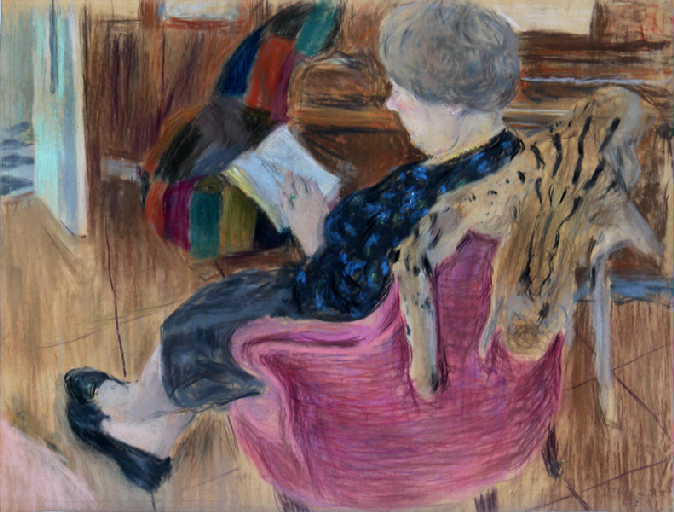 Madame Thibaudet lisant, Louis Thibaudet, 1967
