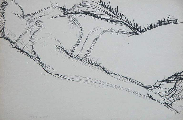 Nu couché, Louis Thibaudet, 1927,1928