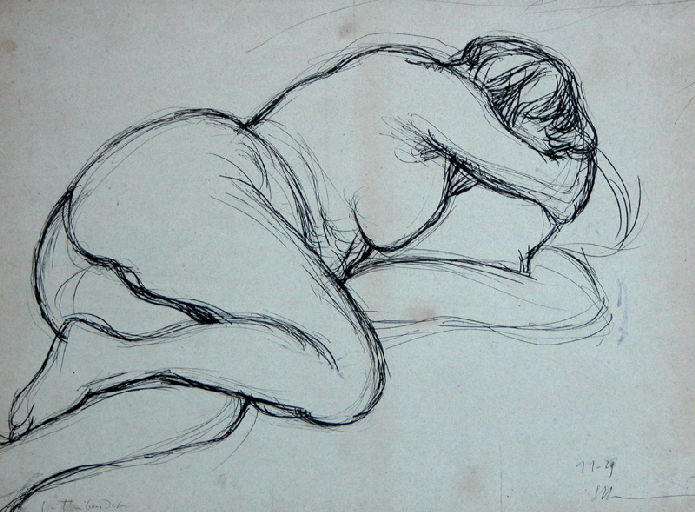 Nu féminin couché, Louis Thibaudet, 1929