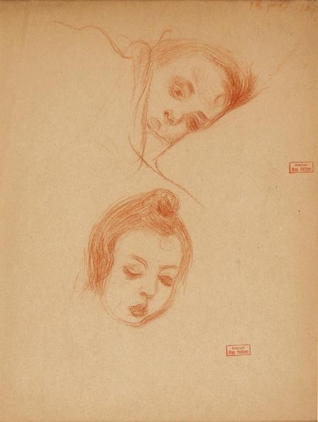 Deux têtes d'enfants endormis, Hippolyte Petitjean, 1897