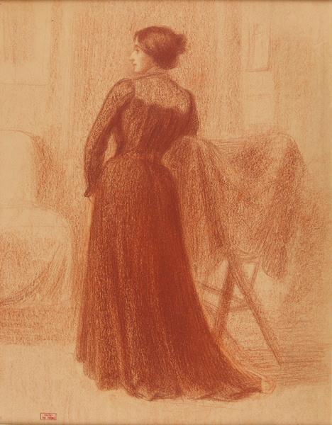 Femme dans un intérieur, Hippolyte Petitjean, 4e quart 19e siècle, 1er quart 20e siècle